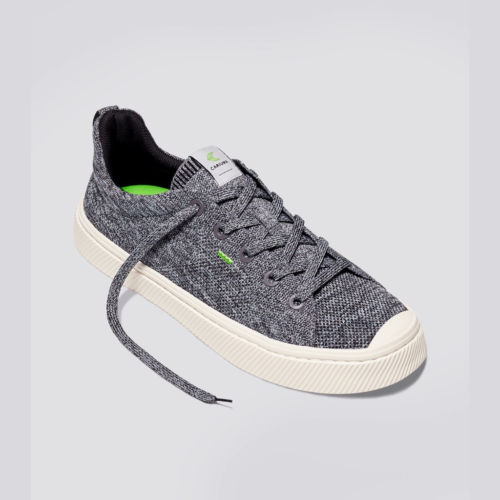 IBI Cariuma Low Top Bamboo Weave Knit Vegan Grise Homme | GTA-2231559